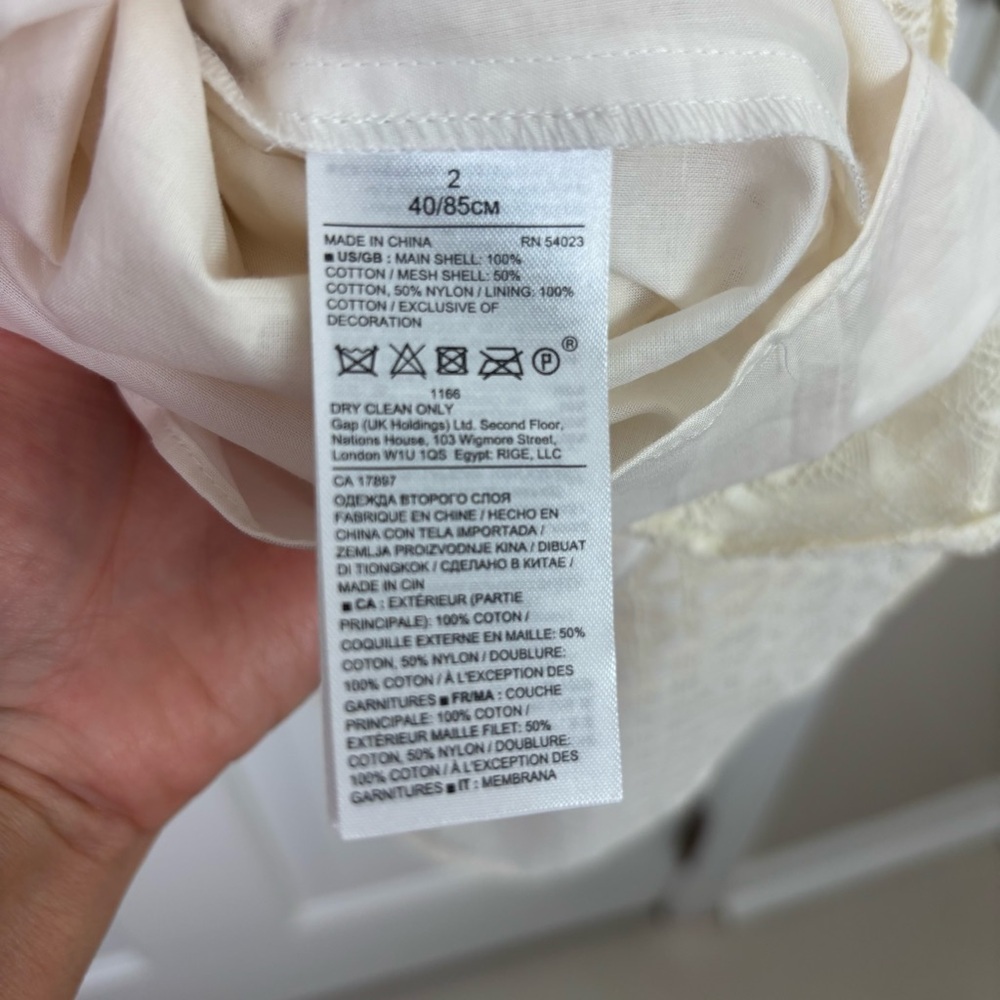 Banana Republic Ivory A-Line Dress Size 2 - Picture 13 of 13